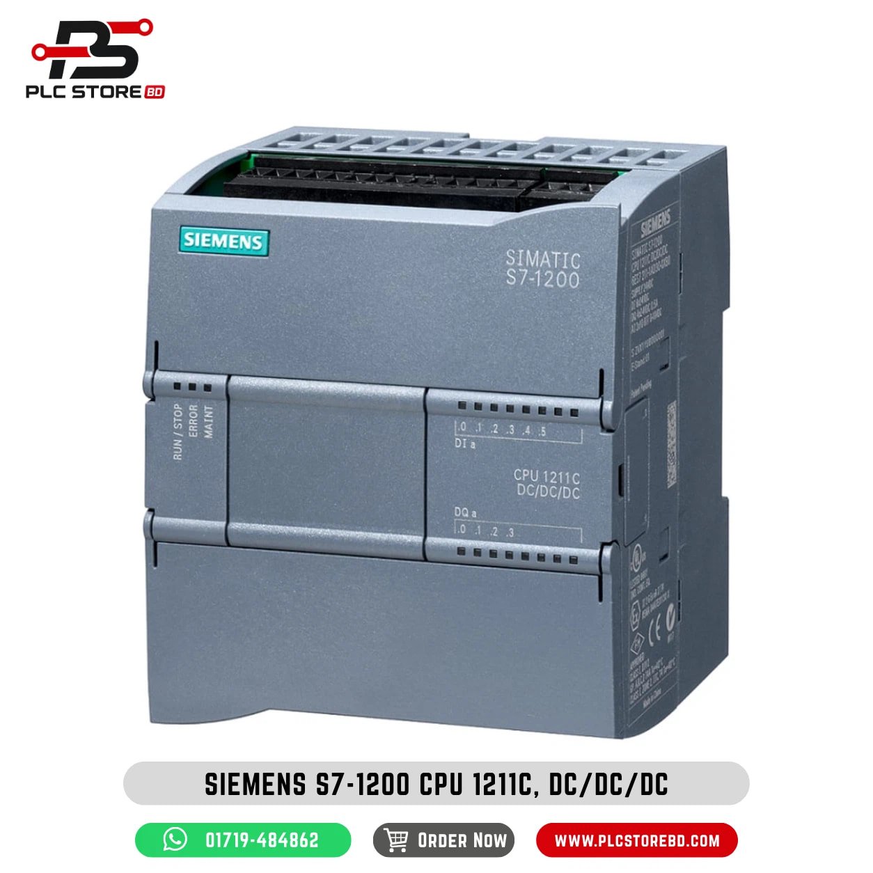6ES7211-1AE40-0XB0 Siemens SIMATIC S7-1200 CPU 1211C DC/DC/DC PLC