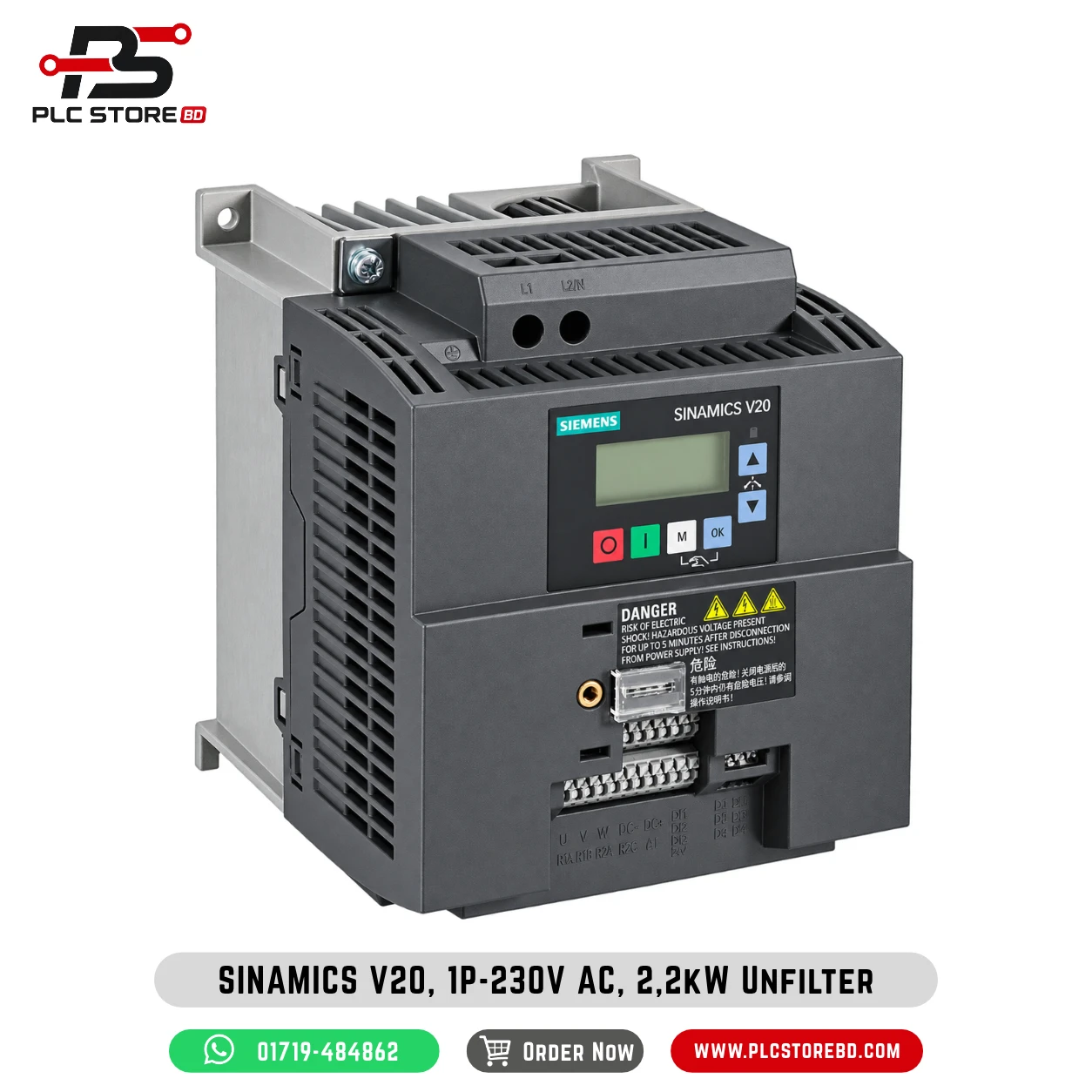 6sl3210-5bb22-2uv1-siemens-sinamics-v20-vfd.jpg 6SL3210-5BB22-2UV1 Siemens SINAMICS V20 2.2 kW single-phase input AC drive