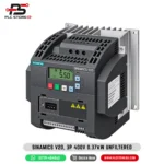 6SL3210-5BE13-7UV1 Siemens SINAMICS V20 0.37 kW three-phase 380–480 V unfiltered VFD