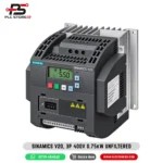 6SL3210-5BE17-5UV1 Siemens SINAMICS V20 0.75 kW 380–480 V three-phase unfiltered VFD