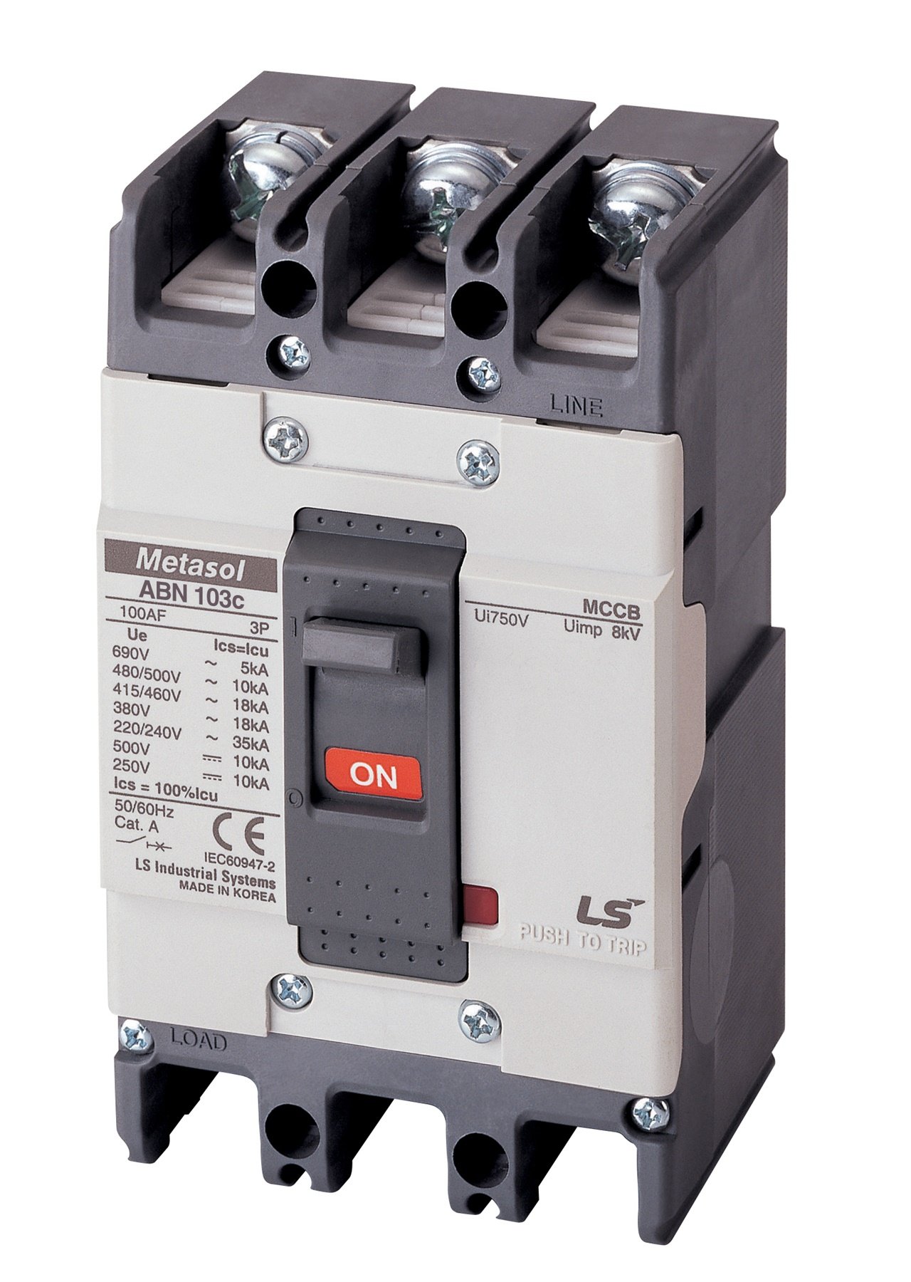 LS ELECTRIC Metasol ABN103c 3P 100A MCCB Molded Case Circuit Breaker